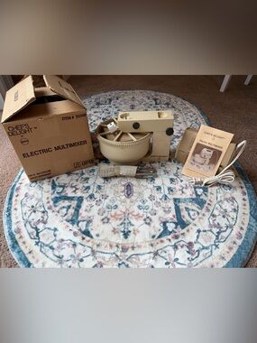 Rare New In Box Vintage Chef's Delight GEKA Electric Multimixer all attachments